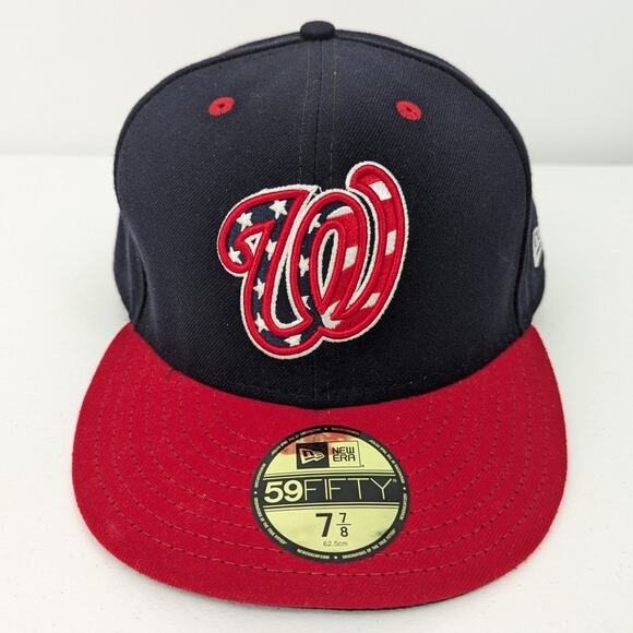 New Era 59Fifty MLB Washington Nationals Authentic Fitted Cap Size 7 7/8 NEW - Picture 1 of 8